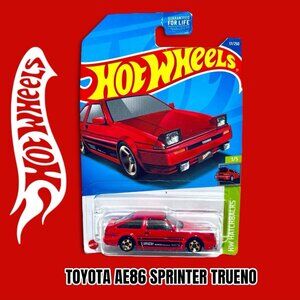 Hot Wheels Toyota AE86 Sprinter Trueno 17/250 - Red - 2022 Mainline A